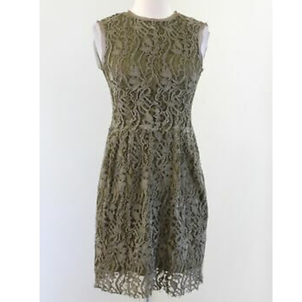 Nanette Lepore Olive Lace Dress